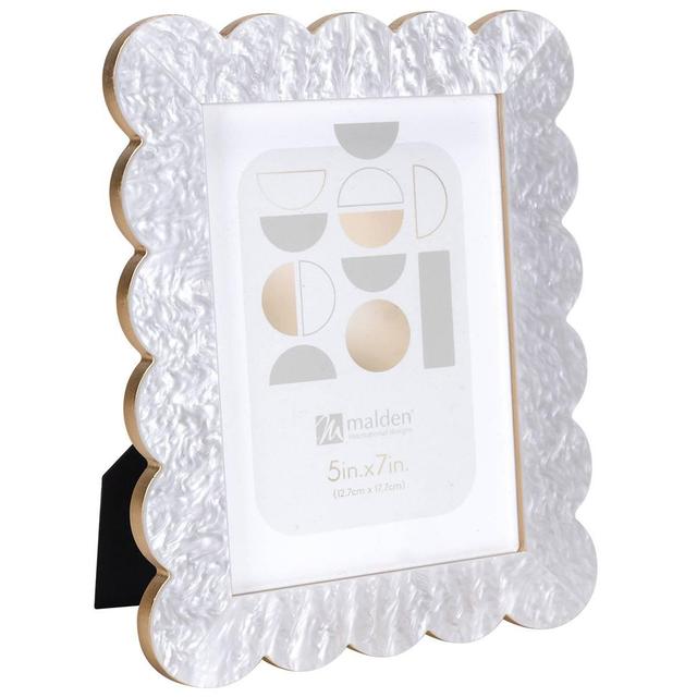 Malden White Acrylic Ruffle Frame - 5x7