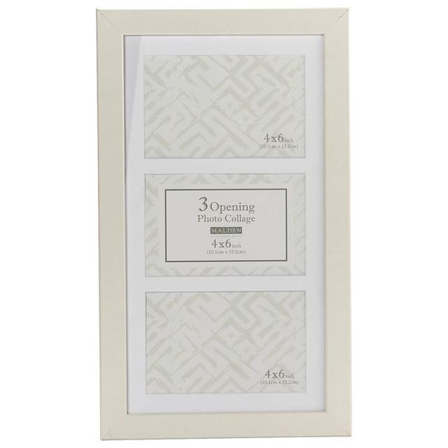 Malden 3 Opening White Matte Frame - 4x6