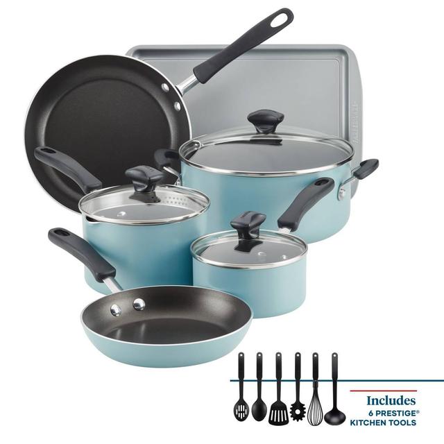 Farberware(R) DiamondMax(tm) Nonstick 15pc. Cookware Set - Aqua