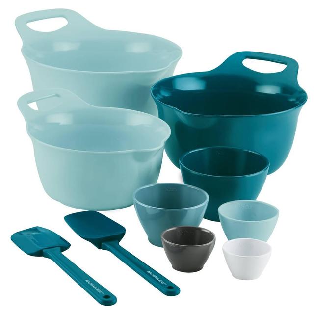 Rachael Ray 10pc. Mix & Measure Mixing Bowl Set - Light Blue/Teal