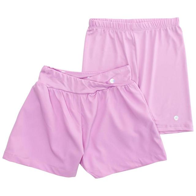 Girls (7-16) RBX Woven Crossover Shorts & Bike Shorts Set