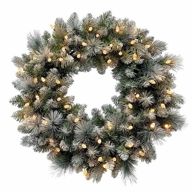 Puleo International Lexington Life-Like LED Wreath
