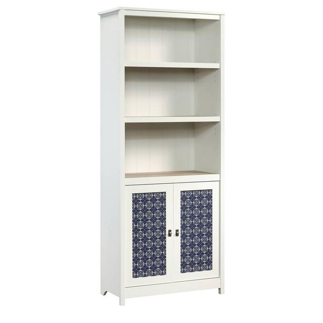Sauder Cottage Road Library with Doors - White