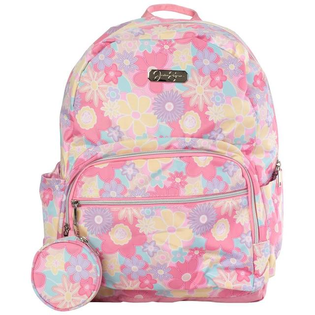 Girls Jessica Simpson 70's Retro Floral Nylon Backpack
