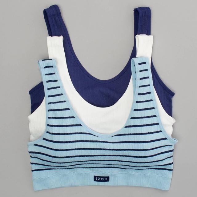 Juniors IZOD(R) 3pk. Ribbed Seamless Longline Comfort Bras IZ72058