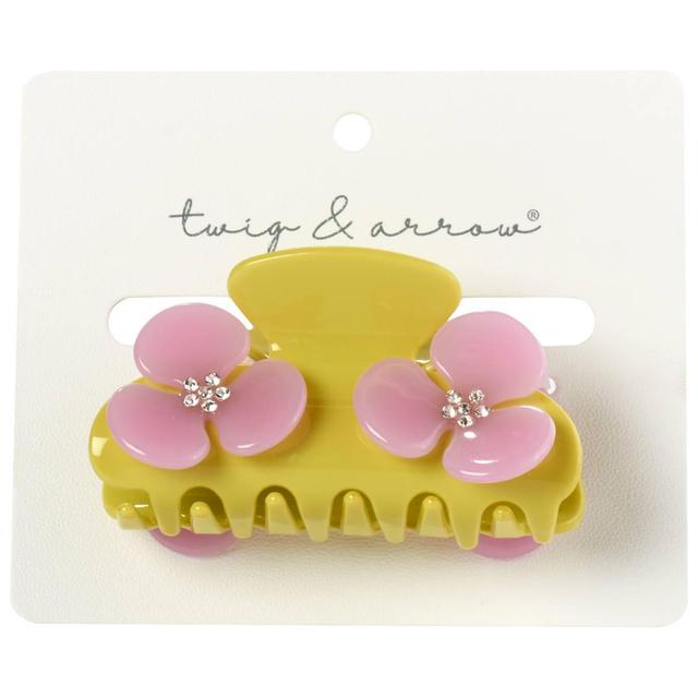 Womens Twig & Arrow Flowers with Rhinestones Claw Clip