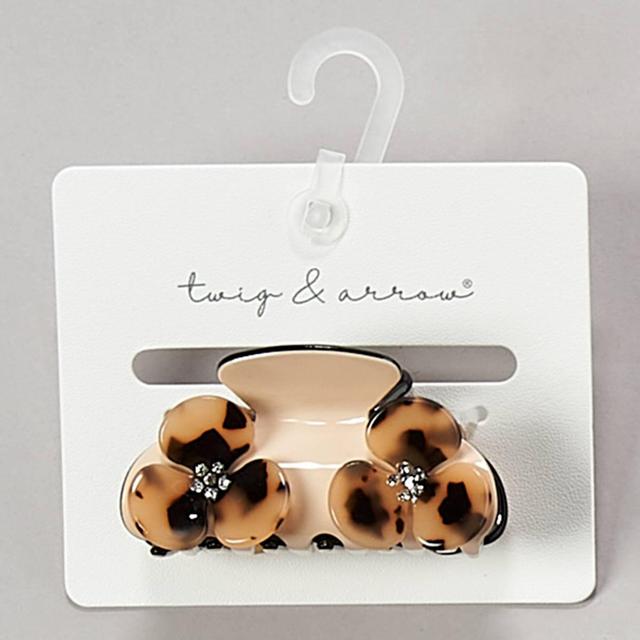 Womens Twig & Arrow Tortoise Floral Claw Clip