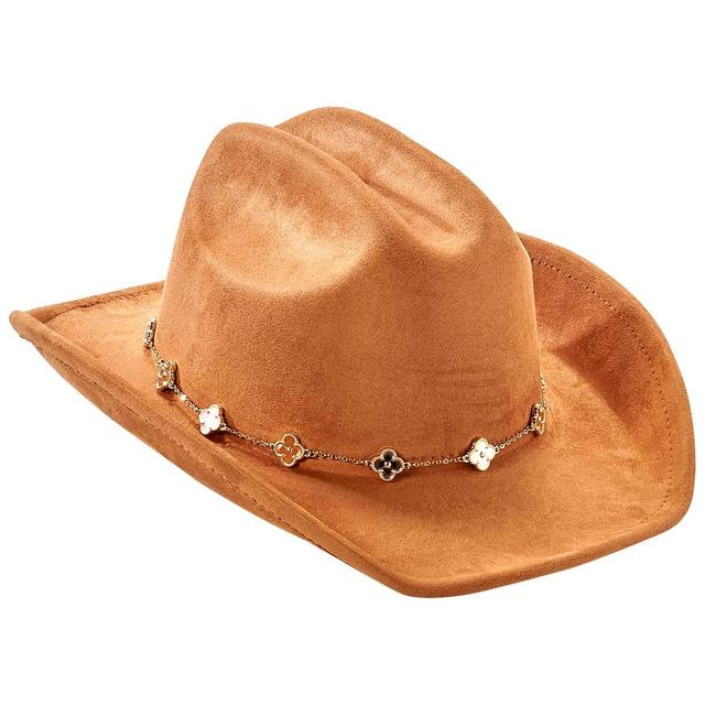 Womens Twig & Arrow Clover Chain Detail Cowboy Hat