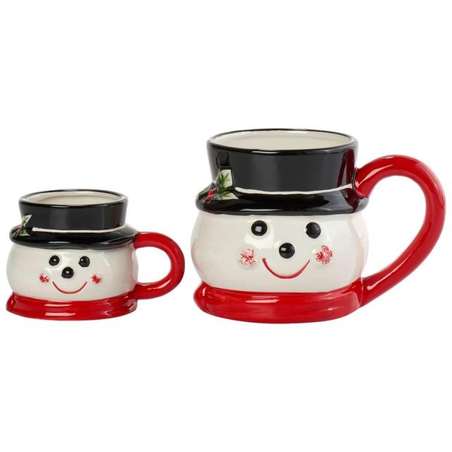 Home Essentials Mommy & Me Snowman Mugs - Set of 2