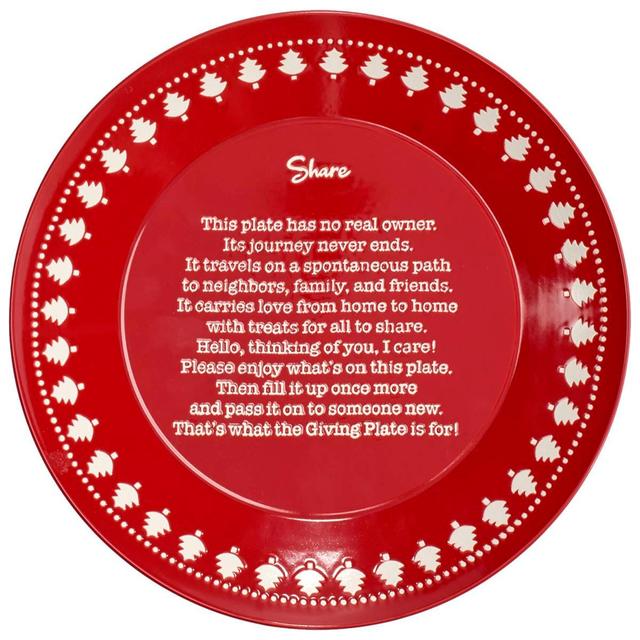 Home Essentials Red Christmas Giving Plate