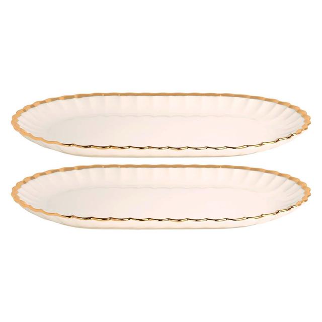 Home Essentials Mini Oval Plates - Set of 2