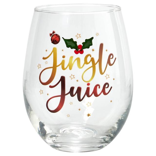 Home Essentials 18oz. Jingle Juice Stemless Wine Glass