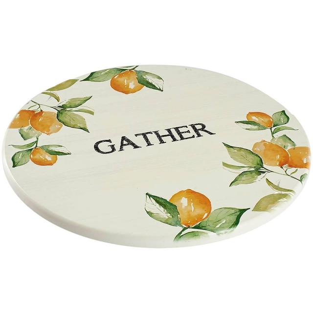 Home Essentials 14in. Lemon Wood Lazy Susan