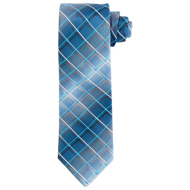 Mens Van Heusen(R) Shaded Geometric Diamonds Tie - Aqua