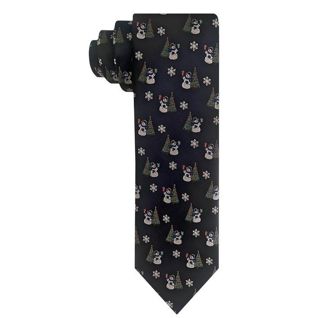 Mens Holiday Traditions Mini Snowman Tie
