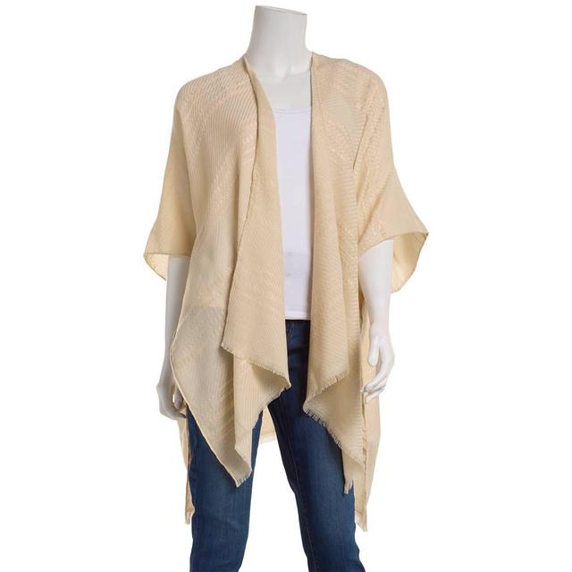 Womens Anne Klein Textured Solid Ruana