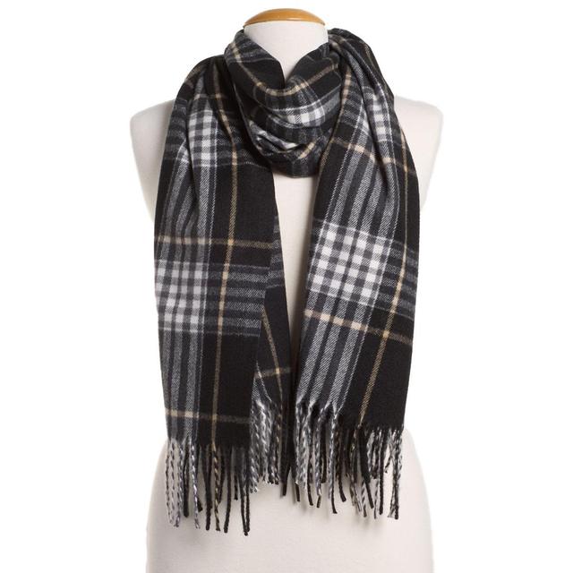 Womens Steve Madden Classic Grid Plaid Scarf