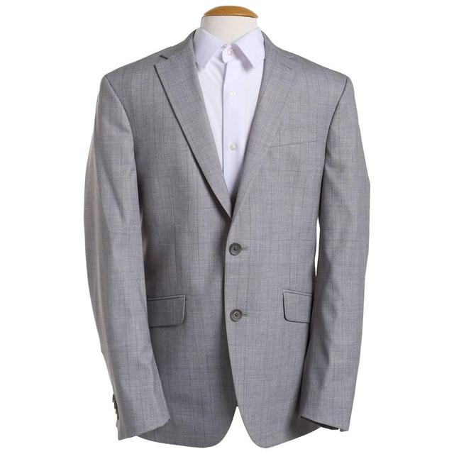 Mens Kenneth Cole(R) Reaction(tm) Plaid Suit Jacket - Grey