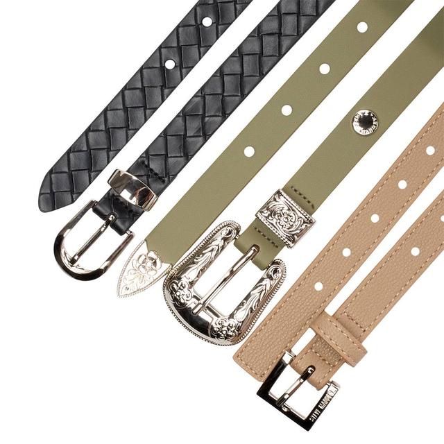 Womens Steve Madden 3 for 1 Logo Belts