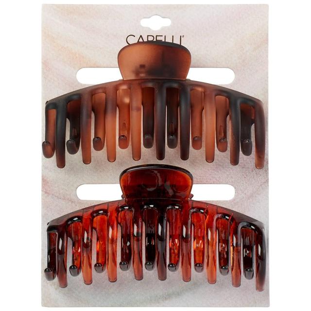 Womens Capelli New York 2pk Spiral Shape Plastic Claw Clips