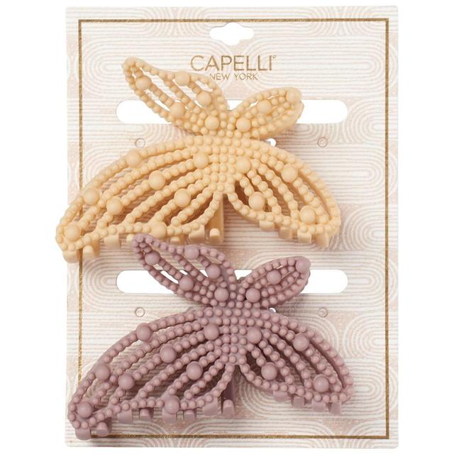 Womens Capelli New York Butterfly Shape Plastic Claw Clips