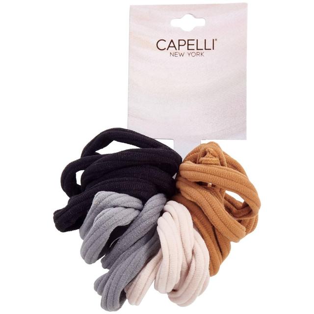 Womens Capelli New York 22pk Hosiery Pony Holders with Stripe
