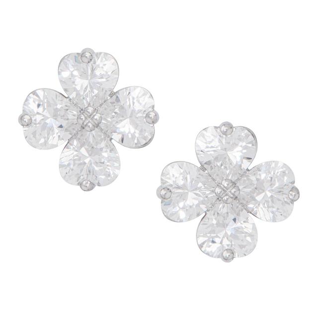 Gianni Argento Sterling Silver 4 Leaf Clover Stud Earrings
