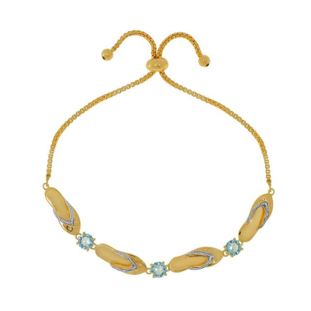 Gemstone by Gianni Argento Flip Flop Adjustable Bracelet