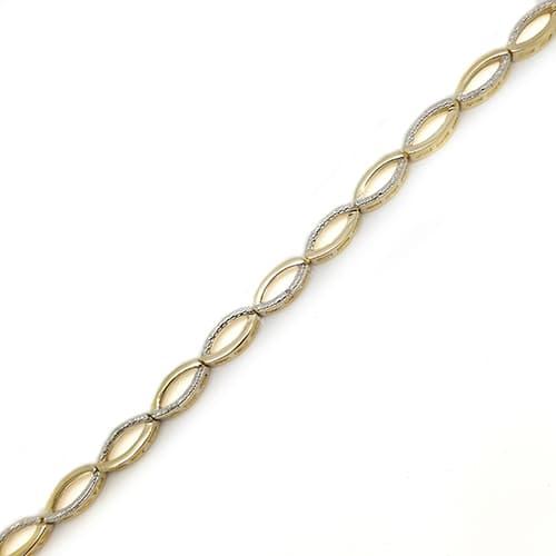 Gianni Argento Gold Plated Diamond Accent Infinity Bracelet