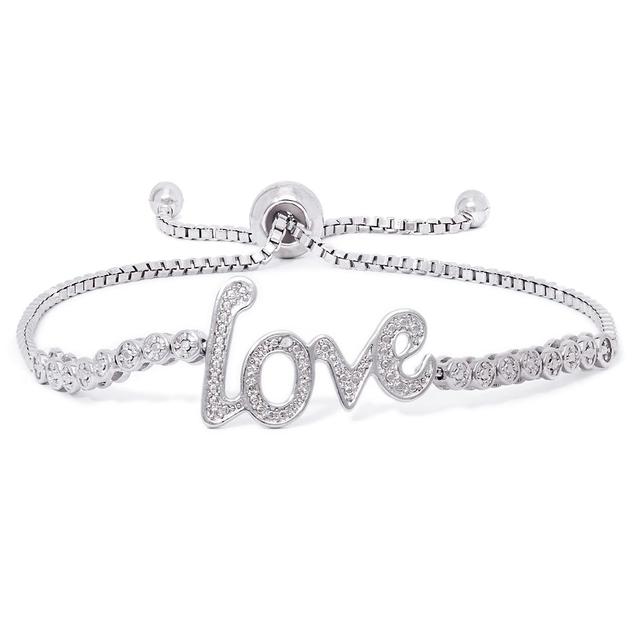 Accents by Gianni Argento Diamond Accent Love Adjustable Bracelet