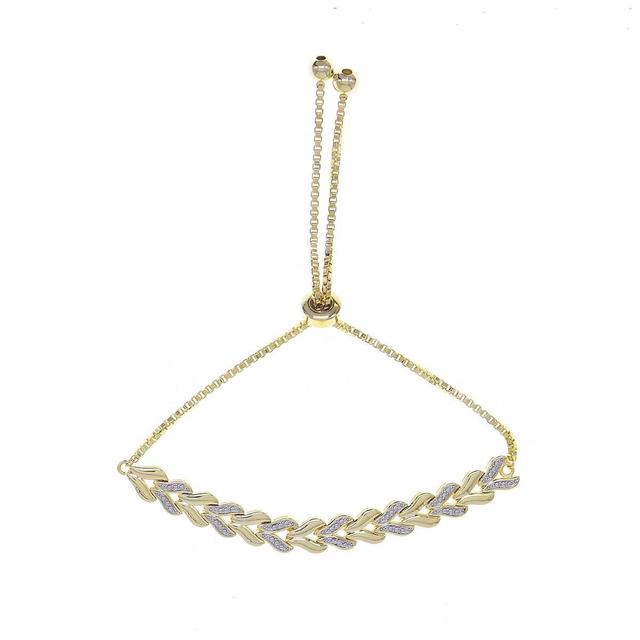 Accents by Gianni Argento Diamond Accent Chevron Laydown Bracelet