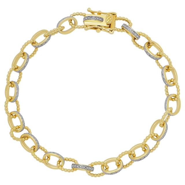 Accents by Gianni Argento Diamond Accent Round Link Bracelet