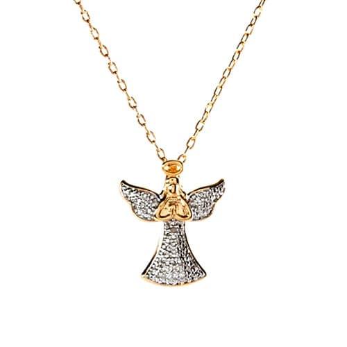 Accents by Gianni Argento Diamond Accent Plated Angel Pendant