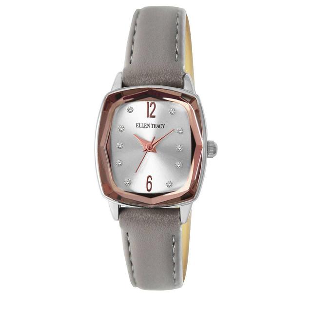 Womens Ellen Tracy Two-Tone Faceted Bezel Watch - ET5375SL