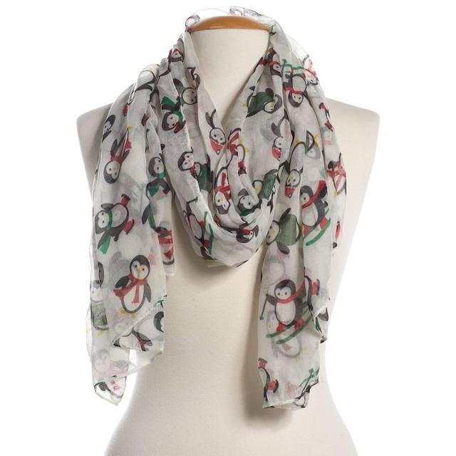 Womens David & Young Light Weight Penguin Scarf