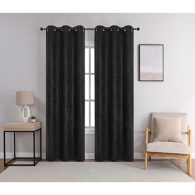 Cambrie Embroidered 2pk Blackout Grommet Curtains