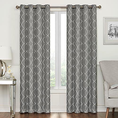Lakewood Embroidered Room Darkening Grommet Curtain Panel