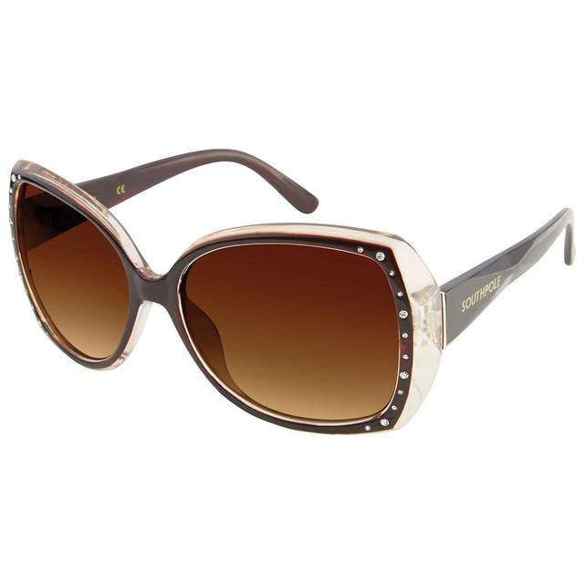 Womens SOUTHPOLE Side Embellished Sunglasses