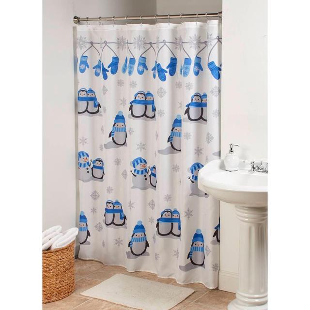 Snowy Mittens Shower Curtain - 70 x 72