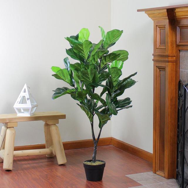 Northlight Seasonal 4ft. Unlit Artificial Fiddle Leaf Fig Tree