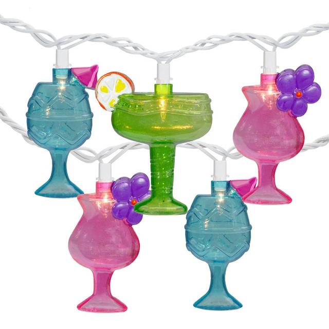 Northlight Seasonal 7.5ft. Cocktail Glasses Patio Light Set