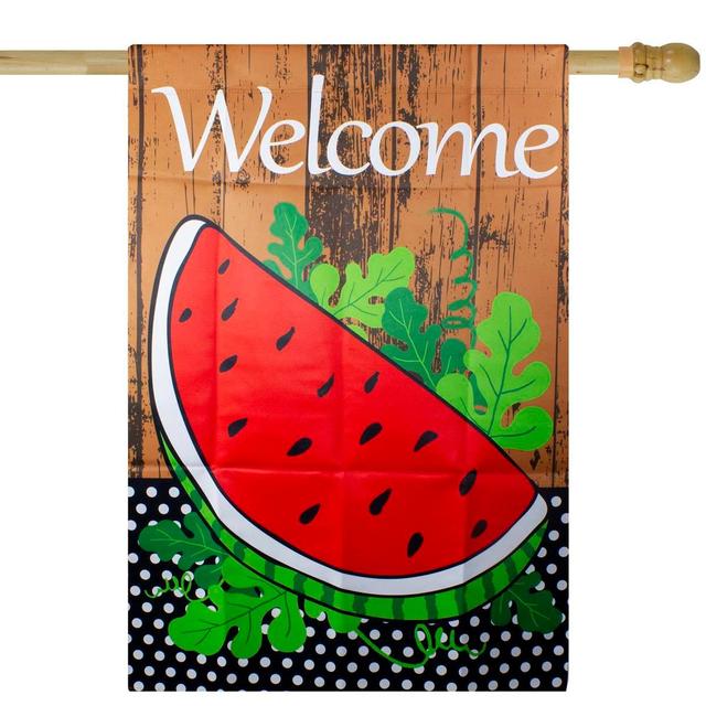 Northlight Seasonal Welcome Watermelon Slice Spring House Flag