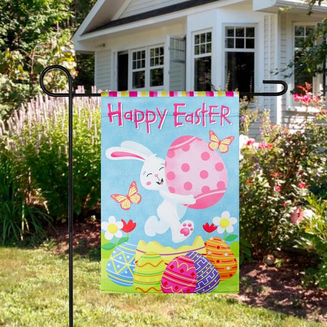 Northlight Seasonal Happy Easter Bunny with Eggs Garden Flag