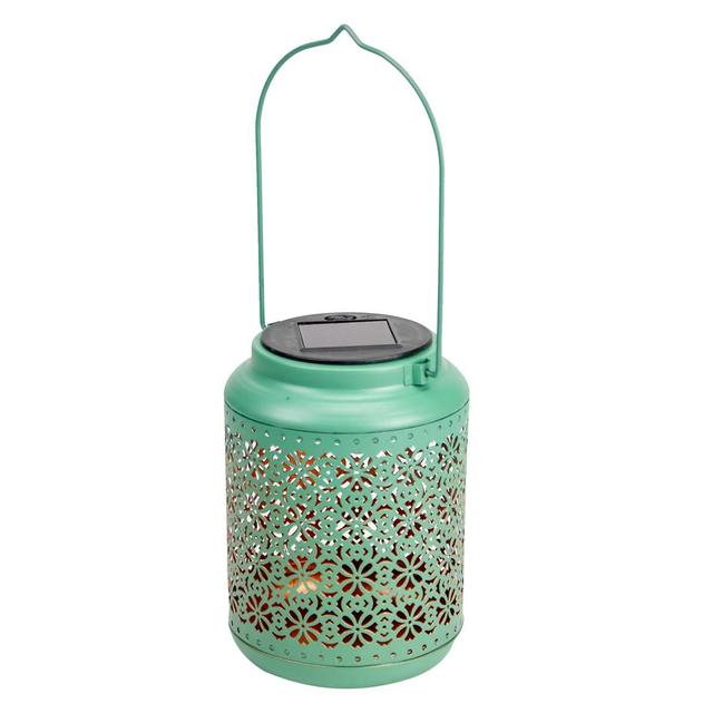 Northlight Seasonal 7in. Floral LED Solar Lantern