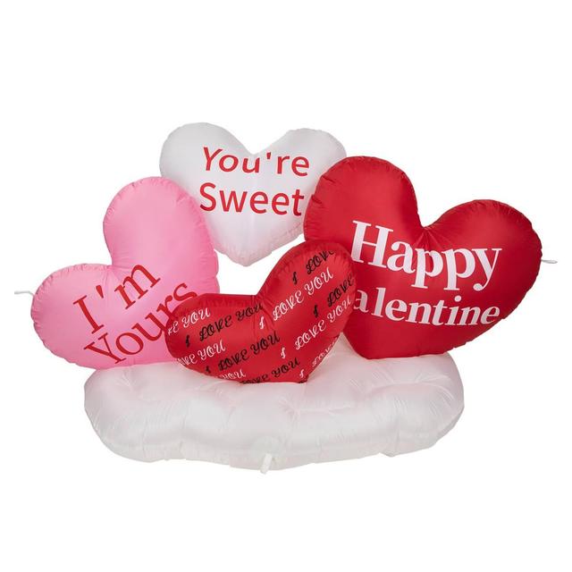 Northlight Seasonal 5ft. Inflatable Valentine's Day Hearts Decor