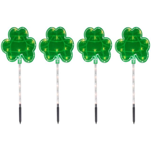 Northlight Seasonal 4ct Green St Patrick's Day Lawn Stakes Lights