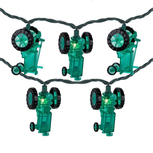 Northlight Seasonal 6ft. Green Tractors Patio String Light Set