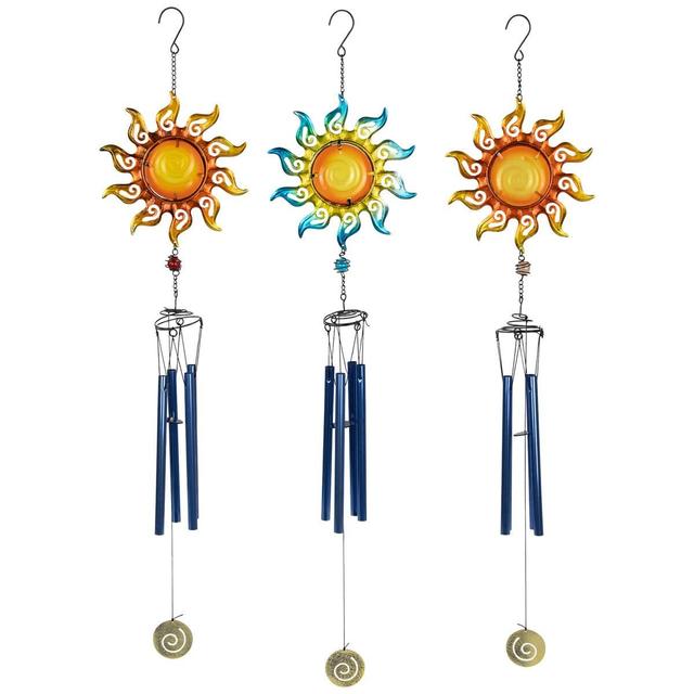 Northlight Seasonal Shining Sun Garden Windchimes - Set of 3