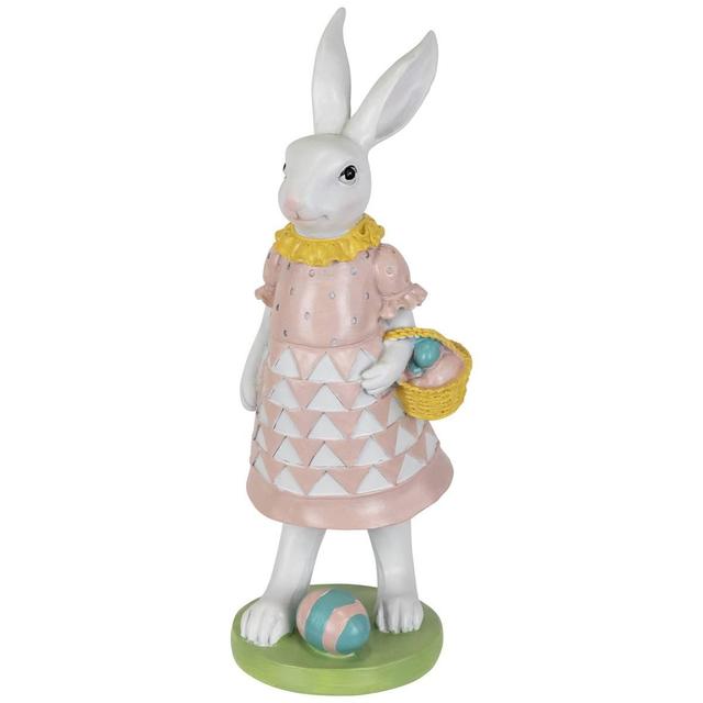 Northlight Seasonal Bunny with Easter Basket Garden Statue