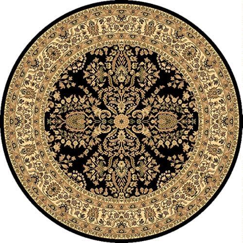 Rugs America(tm) New Vision Lilihan Round Rug - Black